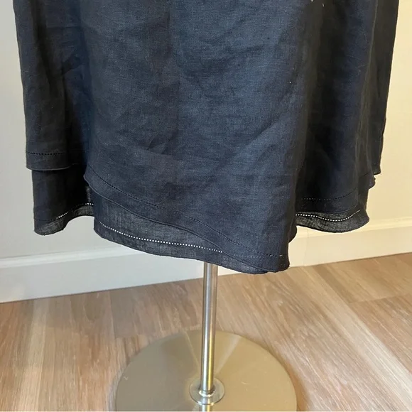 Eileen Fisher Black Irish Linen Sleeveless Dress Women’s medium - Picture 3 of 9